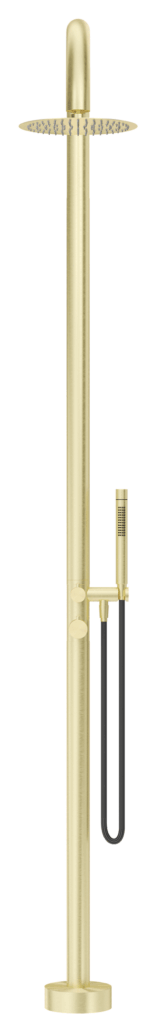 Mica Gooseneck Freestanding Outdoor Shower French Gold
