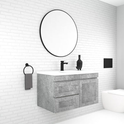 Boston 900mm Wall Hung Vanity with Ceramic Top