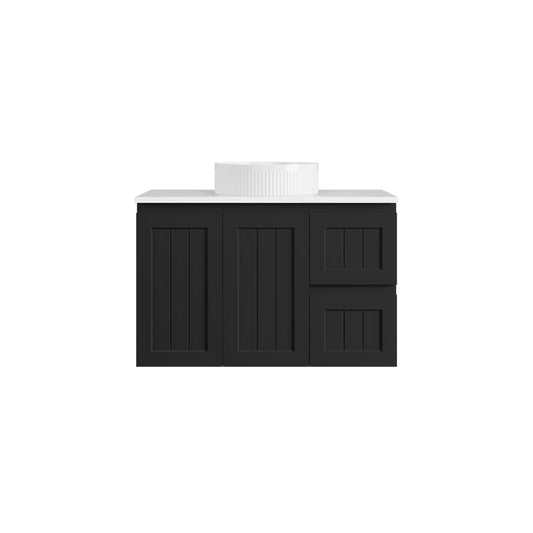 Archill Federation Wall Hung Matte Black PVC Cabinet LK-FA94RW-MB