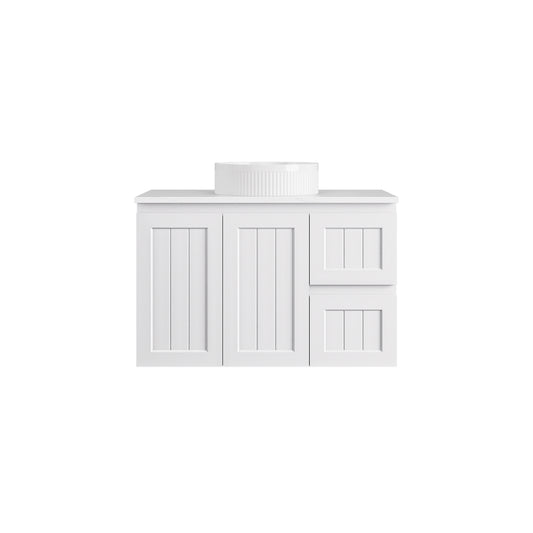 Archill Federation Wall Hung Matte White PVC Cabinet LK-FA94RW-MW