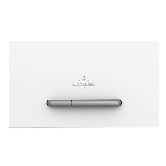ViConnect E300 Flush Plate White | Satin Button