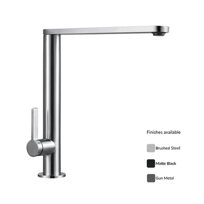 Finera Kitchen Mixer Brushed Steel