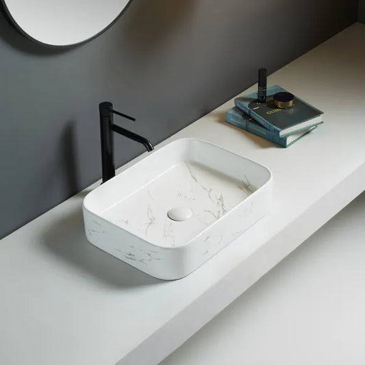 Kliff Fine Ceramic Above Counter Basin LK-KA500-MCW