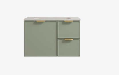 Madura Federation Wall Hung Cabinet Olive Green LK-FM74RW-OG