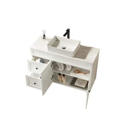 Harold Federation Free Standing Cabinet Matte White LK-FH124LL-MW
