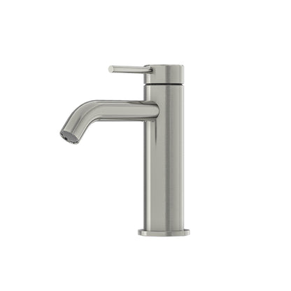 Curved Basin Mixer Brushed Stainless Steel