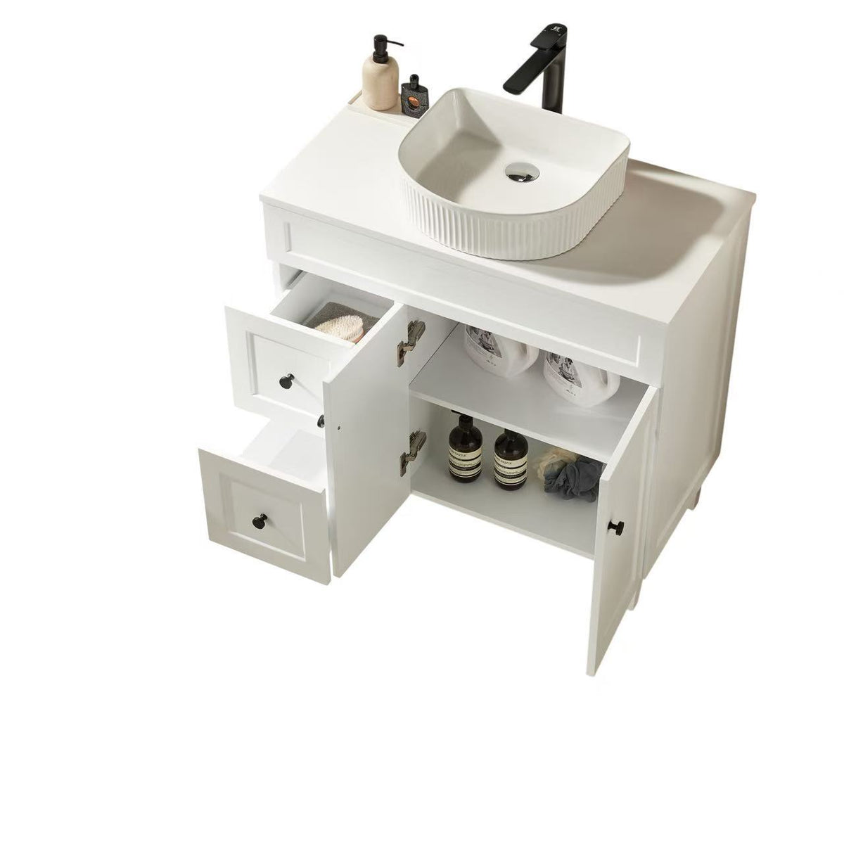 Harold Federation Free Standing Cabinet Matte White LK-FH94LL-MW