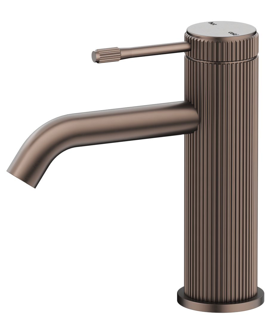 Mica Fluted Basin Mixer Dusk Bronze