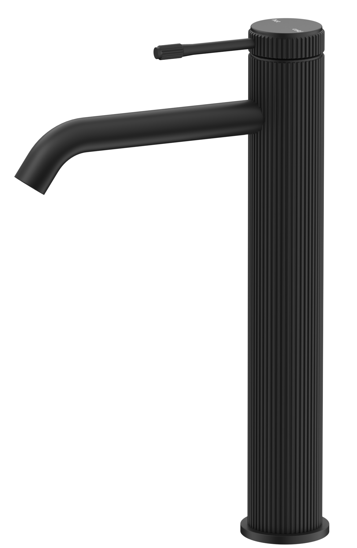 Mica Fluted Tall Basin Mixer Black