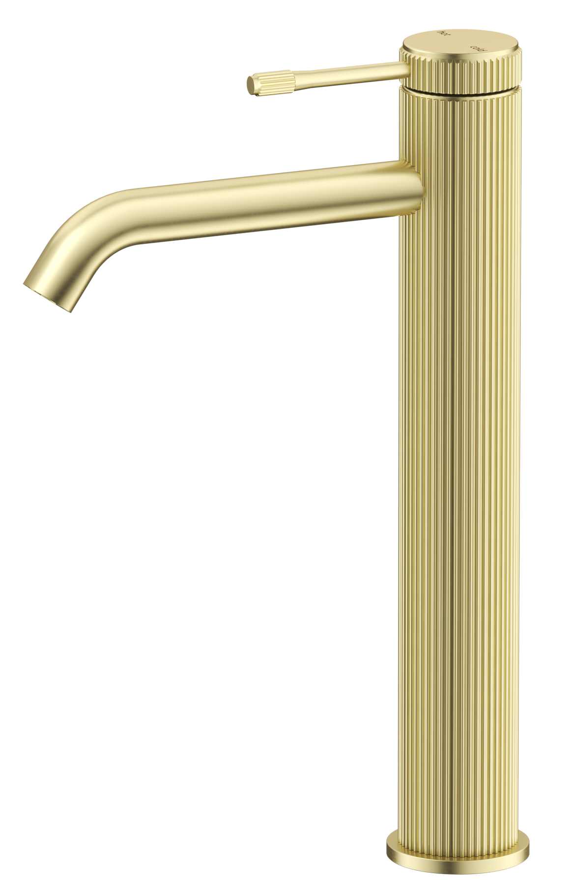 Mica Fluted Tall Basin Mixer French Gold