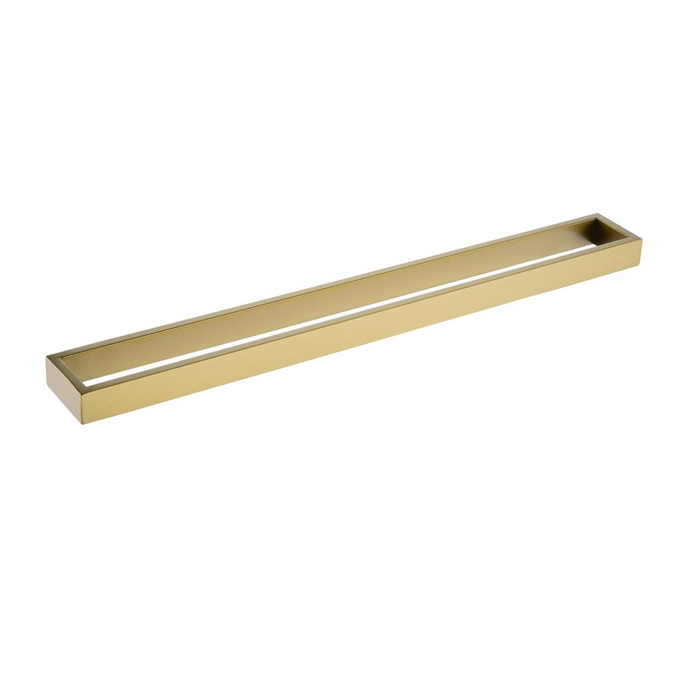 Cavallo Brushed Yellow Gold Square Single Towel Rail 600mm