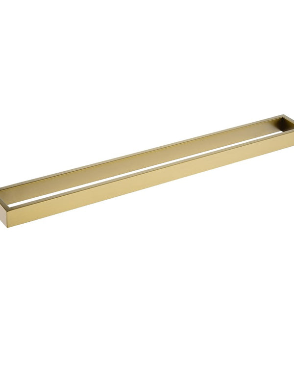 Cavallo Brushed Yellow Gold Square Single Towel Rail 600mm