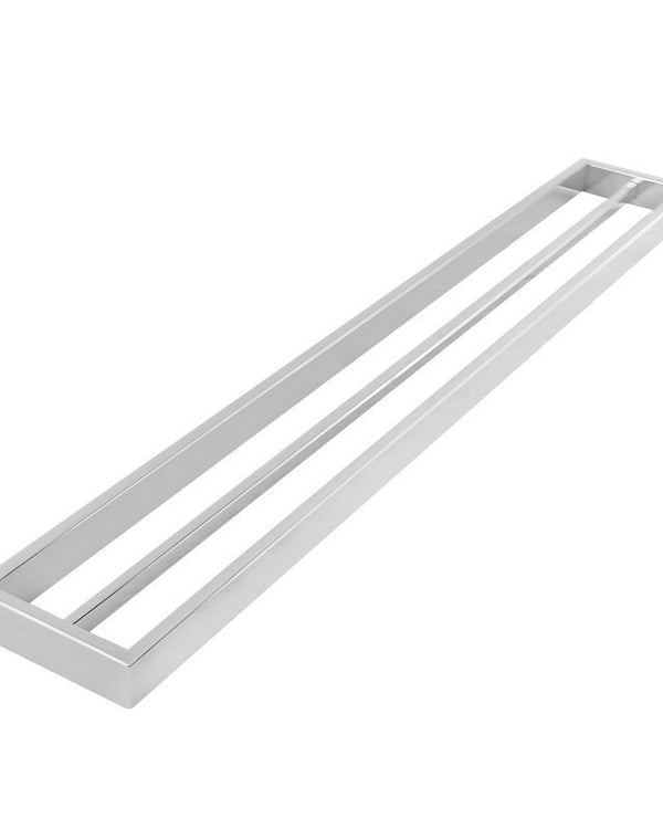 Cavallo Chrome Square Double Towel Rail 800mm