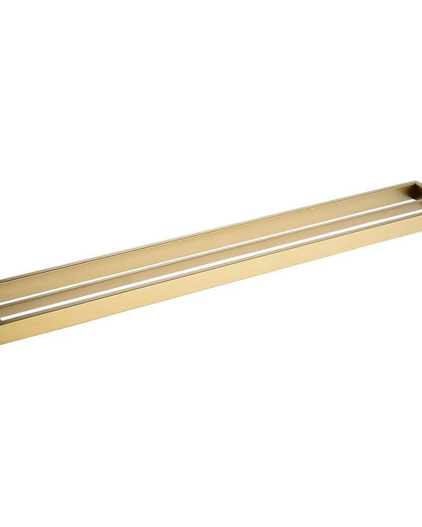 Cavallo Brushed Yellow Gold Square Double Towel Rail 800mm