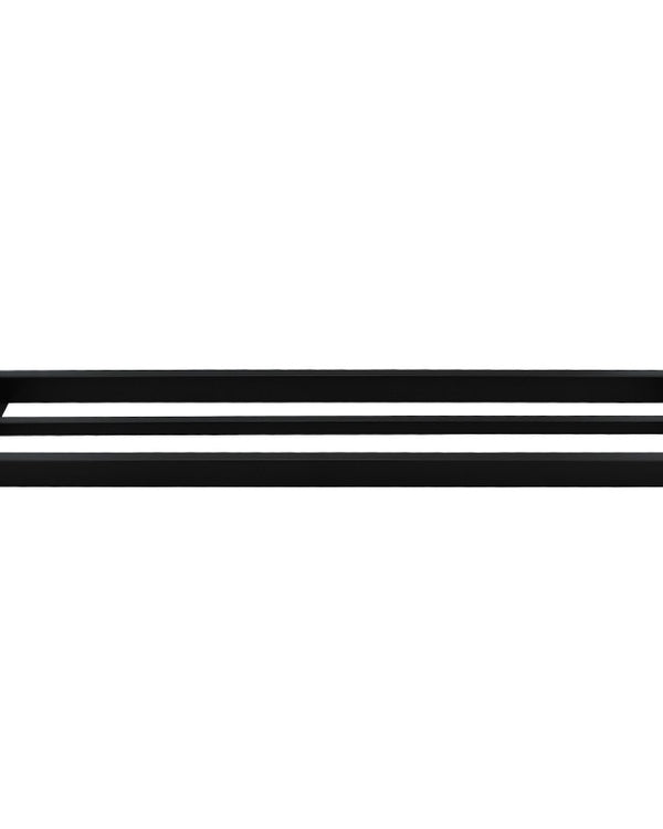 Cavallo Matte Black Square Double Towel Rail 600mm
