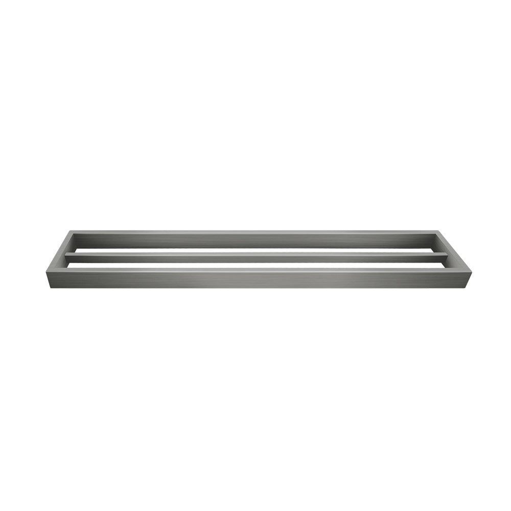 Cavallo Gun Metal Grey Square Double Towel Rail 600mm