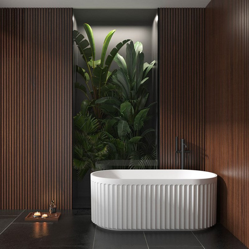 1500x750x580mm Matte White Freestanding Bathtub