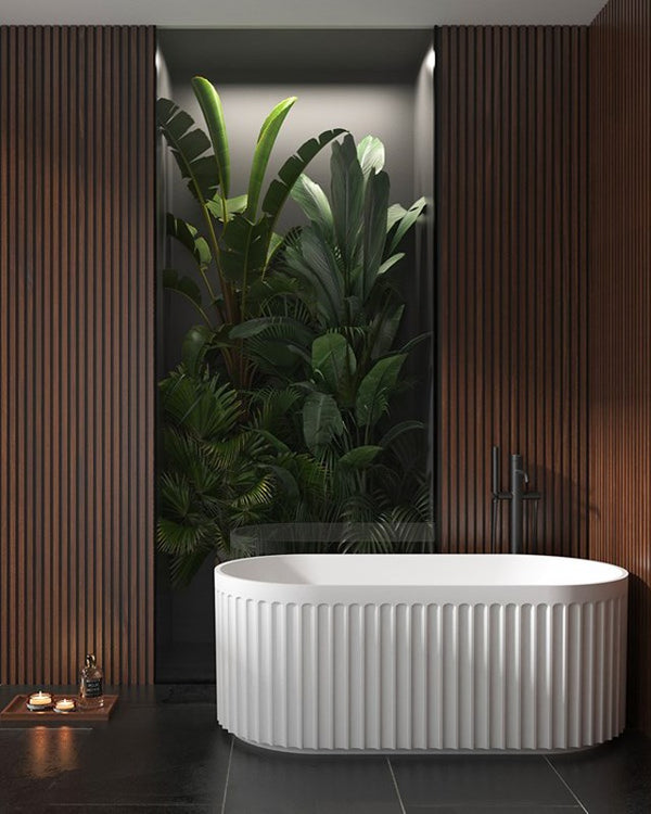 1500x750x580mm Matte White Freestanding Bathtub