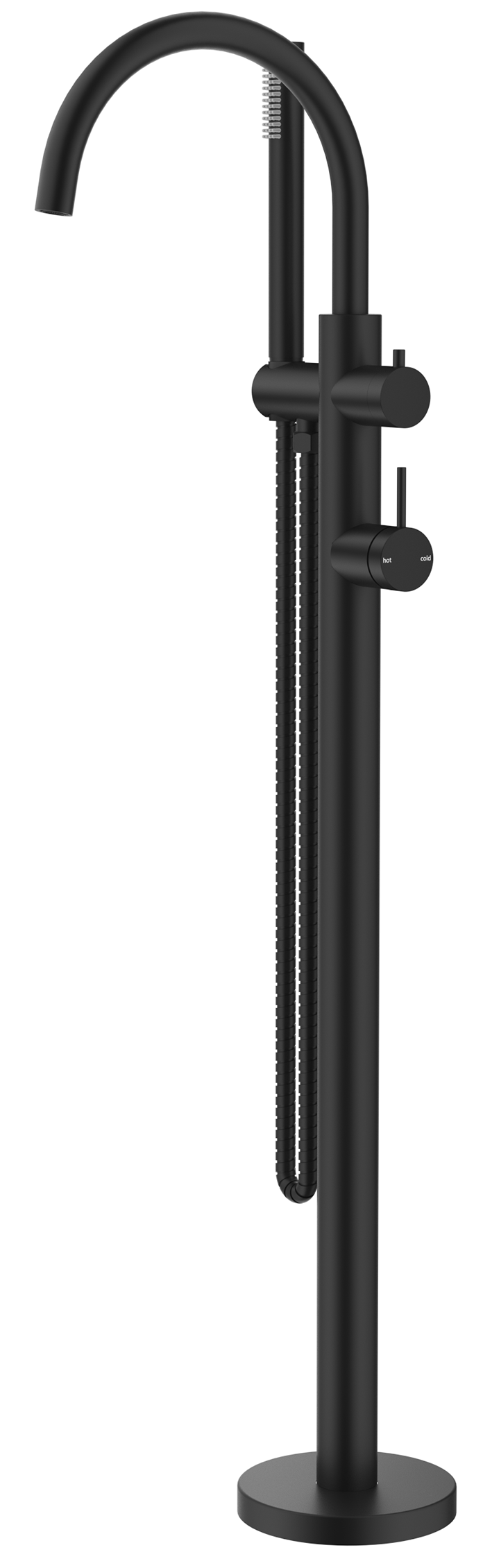 Mica Freestanding Bath Mixer with Hand Shower Black