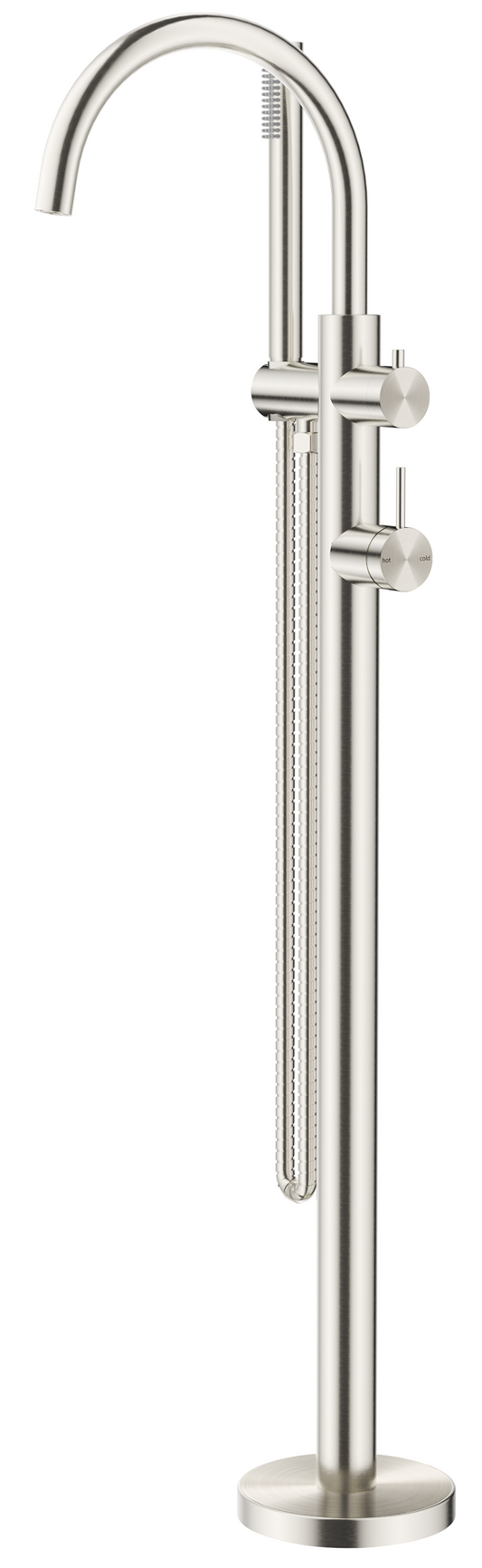 Mica Freestanding Bath Mixer with Hand Shower Brushed Nickel