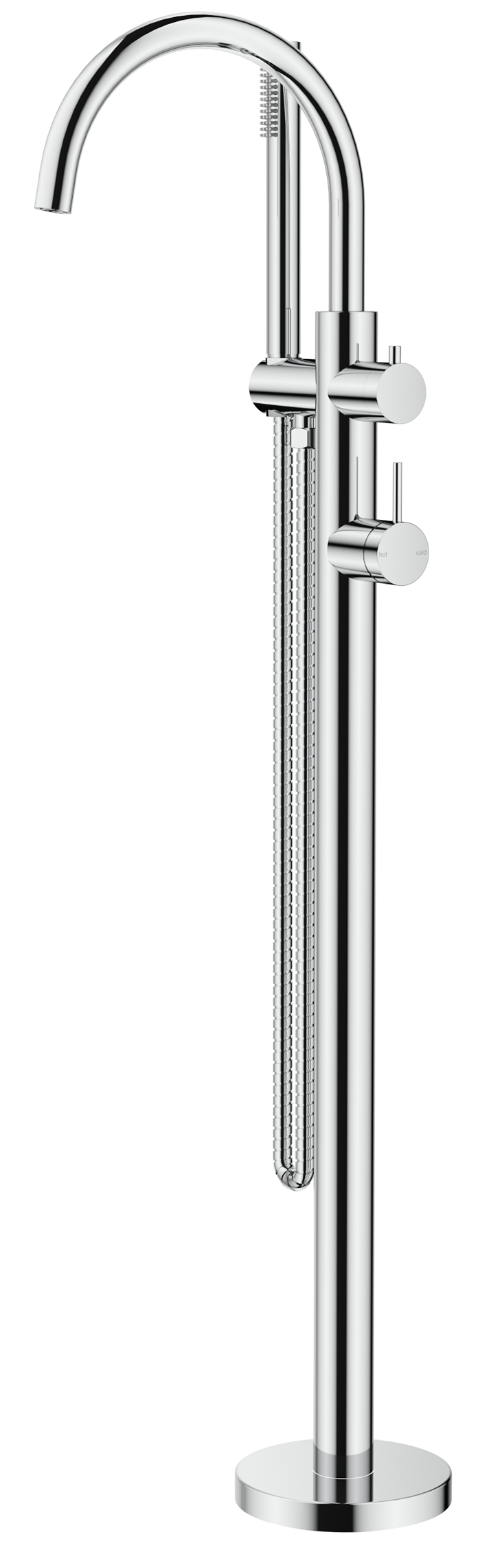 Mica Freestanding Bath Mixer with Hand Shower Chrome