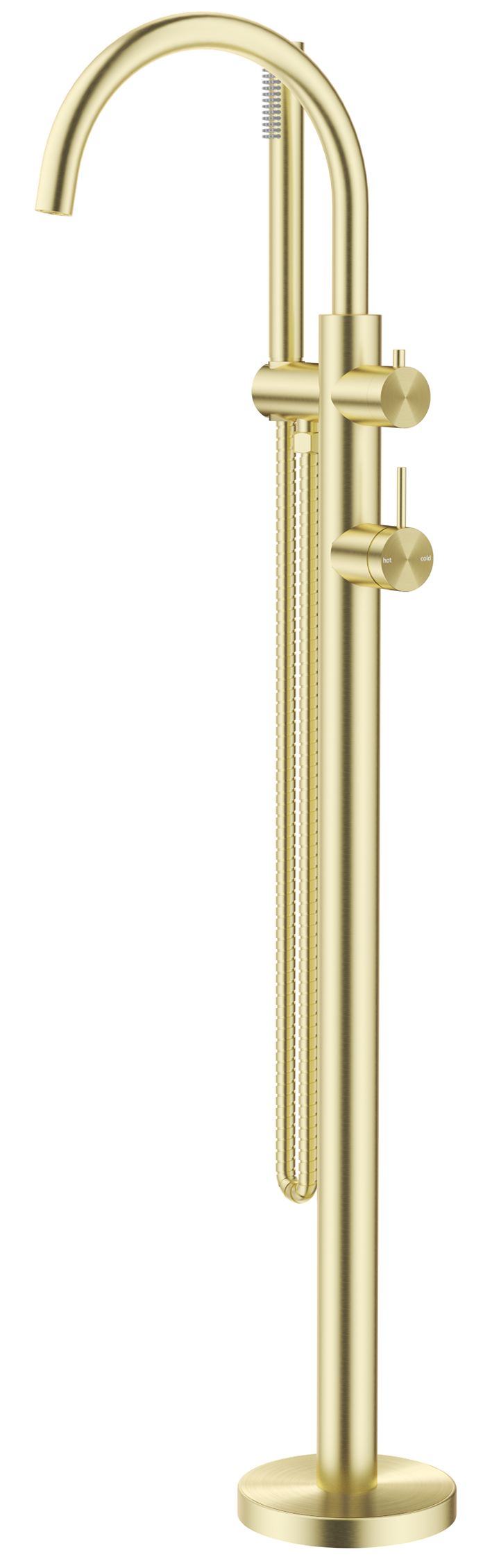 Mica Freestanding Bath Mixer with Hand Shower French Gold