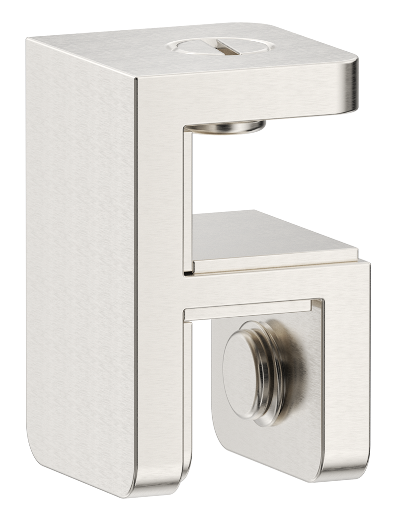 Shower Screen Top Plate Bracket Brushed Nickel