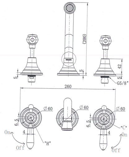 Bordeaux Wall Spa & Sink Set
