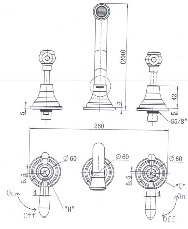 Bordeaux Wall Spa & Sink Set - Matte Black