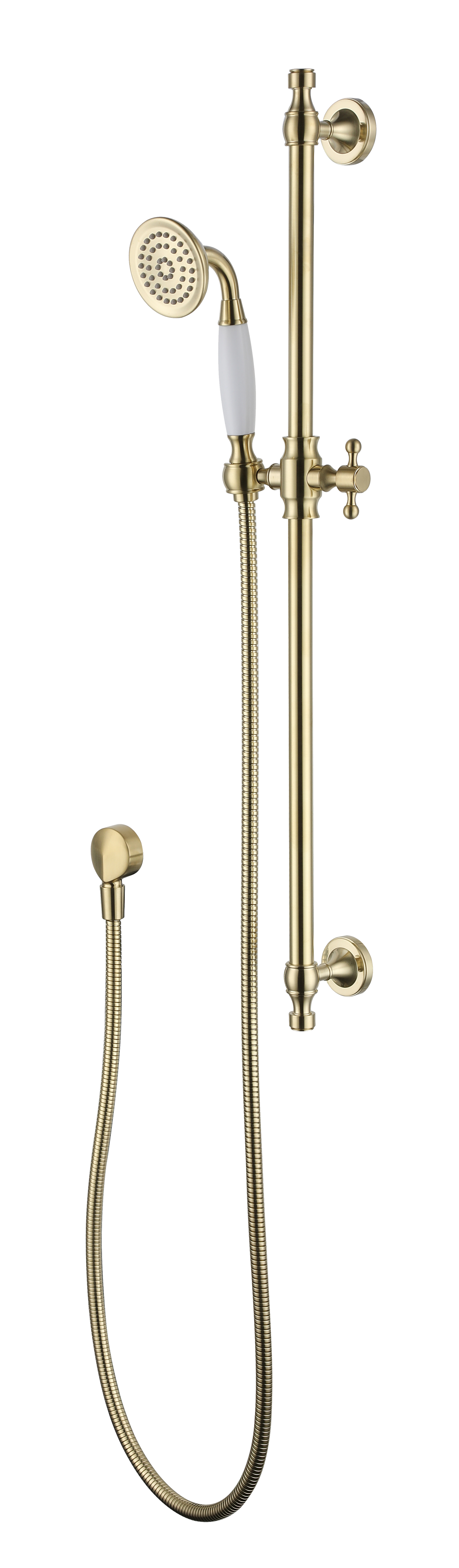 Bordeaux Shower On Rail Brass Microphone Handle - Brushed Bronze