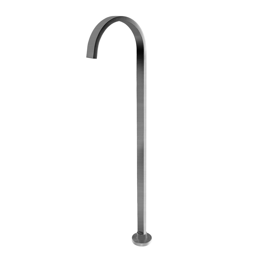 Cavallo Square Brushed Nickel Stainless Steel Freestanding Bath Spout