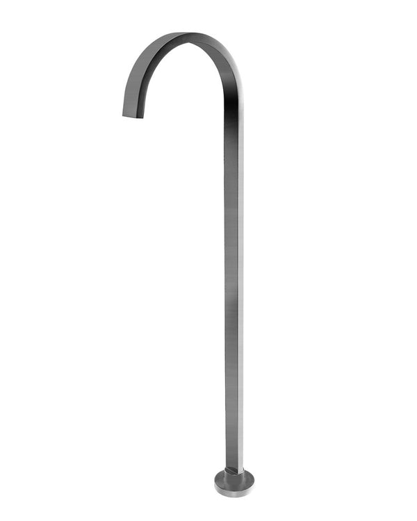 Cavallo Square Brushed Nickel Stainless Steel Freestanding Bath Spout