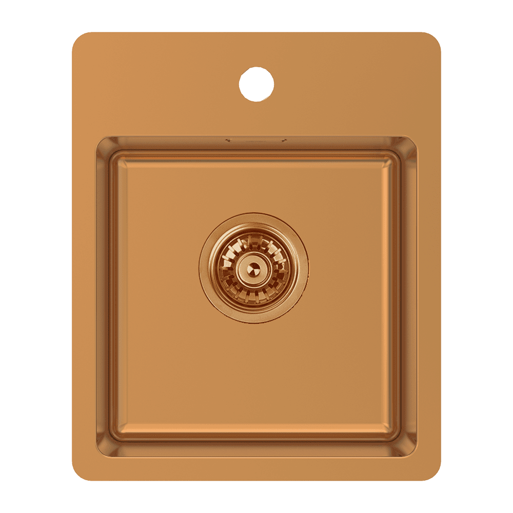 BAR SINK WITH TAP LEDGE - ARTISAN COPPER