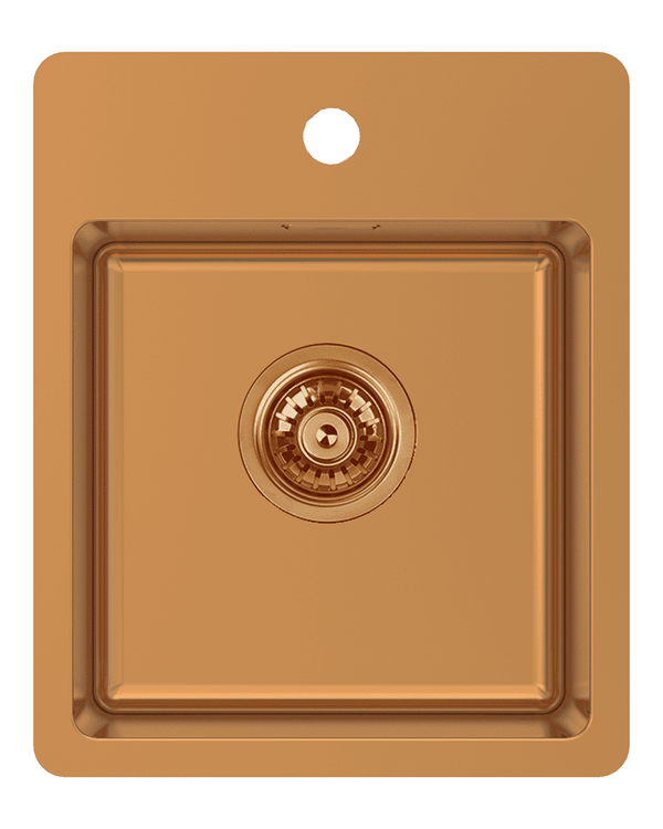 BAR SINK WITH TAP LEDGE - ARTISAN COPPER