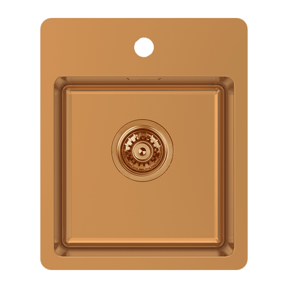 BAR SINK WITH TAP LEDGE - ARTISAN COPPER