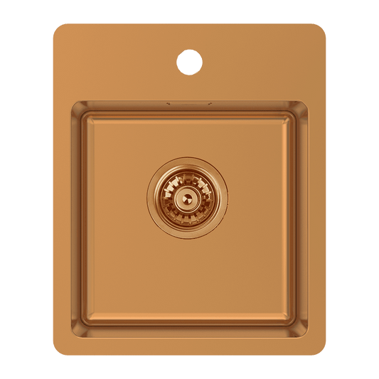 BAR SINK WITH TAP LEDGE - ARTISAN COPPER