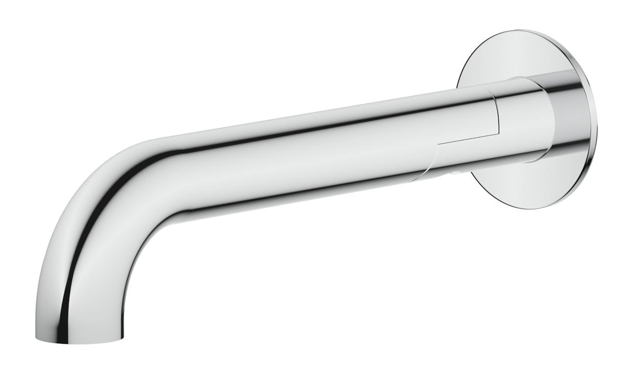 Mica Swivel Bath Spout - Curved Chrome