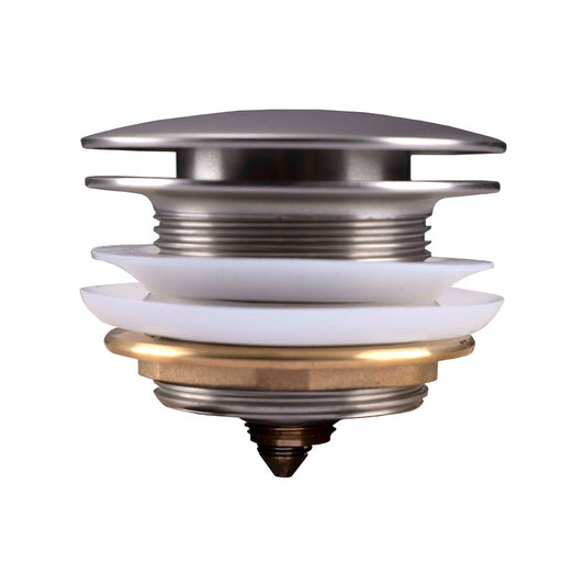 Brushed Nickel Bathtub Pop Up Waste No Overflow