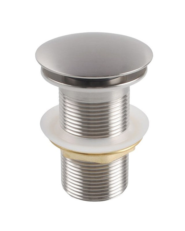 Brushed Nickel Pop Up Waste No Overflow