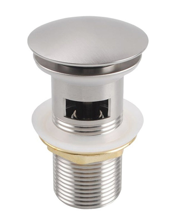 Brushed Nickel Pop Up Waste Overflow