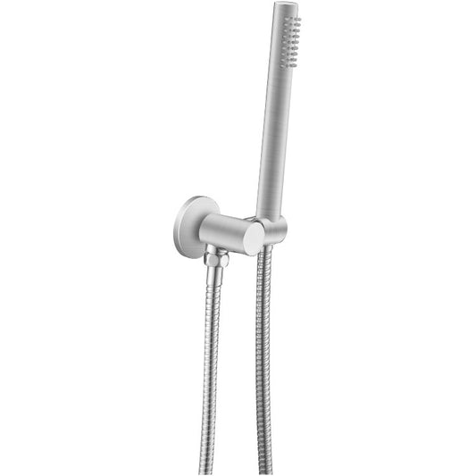 Brushed Nickel Shower Rail with Handheld Shower