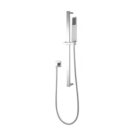 Brushed Nickel Shower Rail with Handheld Shower