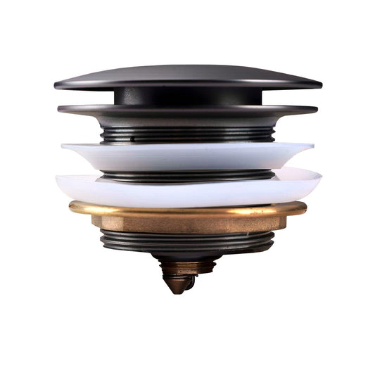 Brushed Gunmetal Bathtub Pop Up Waste No Overflow