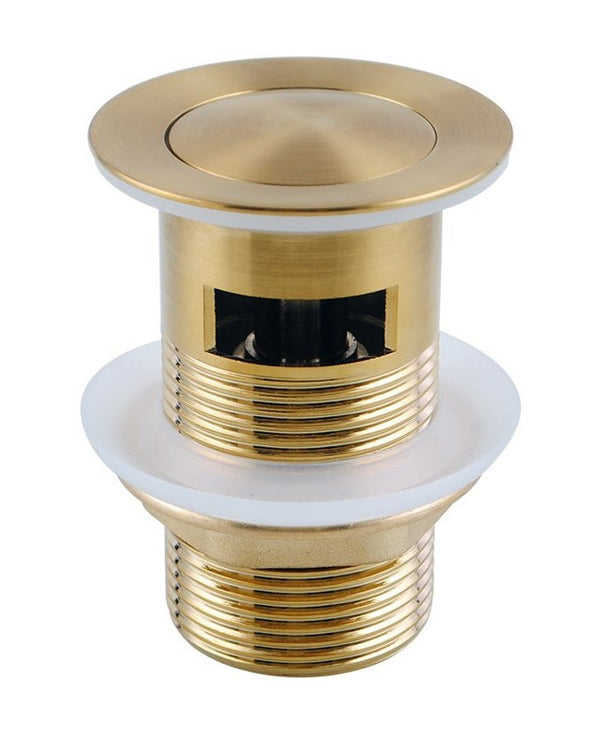 Brushed Brass Pop Up Waste Overflow