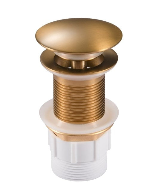 Brushed Brass Pop Up Waste No Overflow