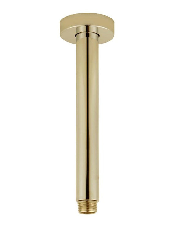 200mm Brushed Brass Ceiling Shower Arm