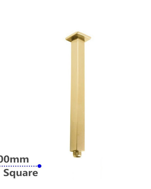 400mm Brushed Brass Ceiling Shower Arm