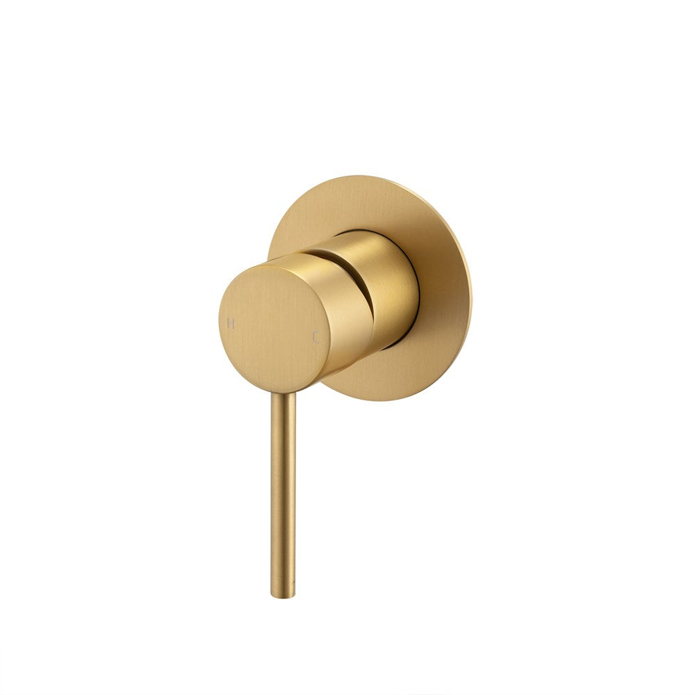 LUCID PIN - Brushed Brass Wall Mixer