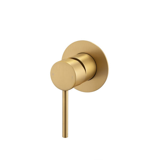 LUCID PIN - Brushed Brass Wall Mixer