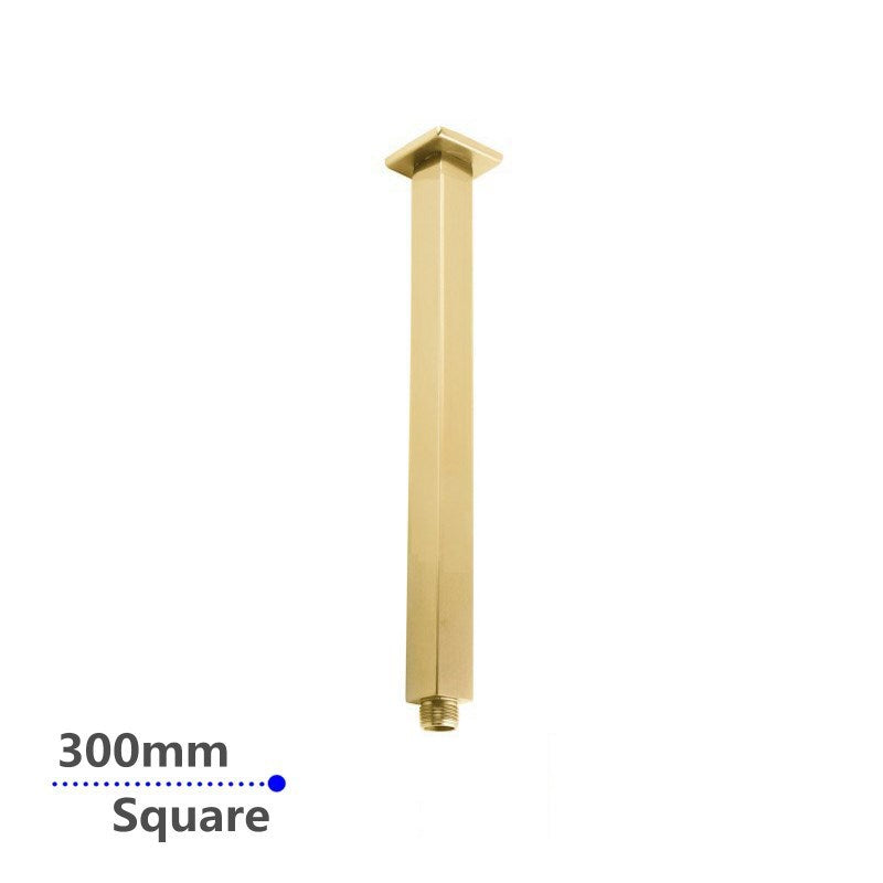 300mm Brushed Brass Ceiling Shower Arm